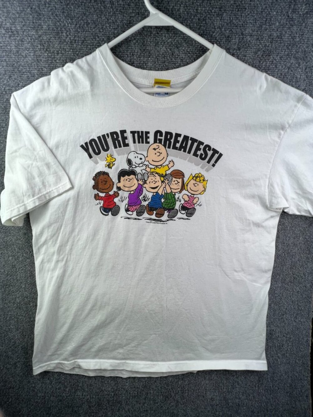 Peanuts By Schulz White T Shirt 2XL You’re The Greatest Snoopy Short Sleeve